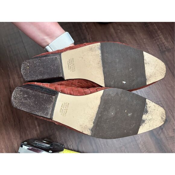 Connie Wicker Woven Slip-On Brown Shoes, Size 9 - Picture 6 of 9